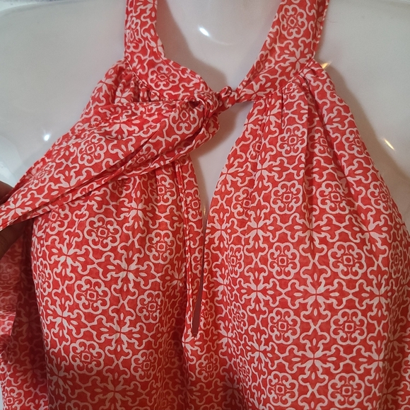 Banana Republic Tie Neck Blouse Pink Small - Picture 3 of 6